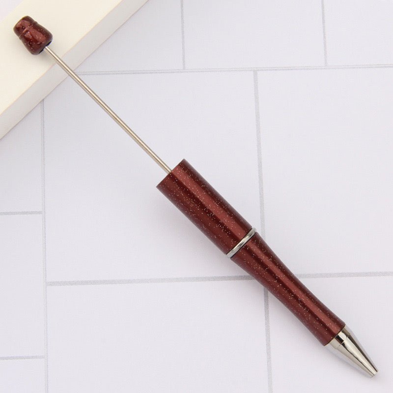 153G. Beadable DIY Red and orange gliter pen - Romo bead